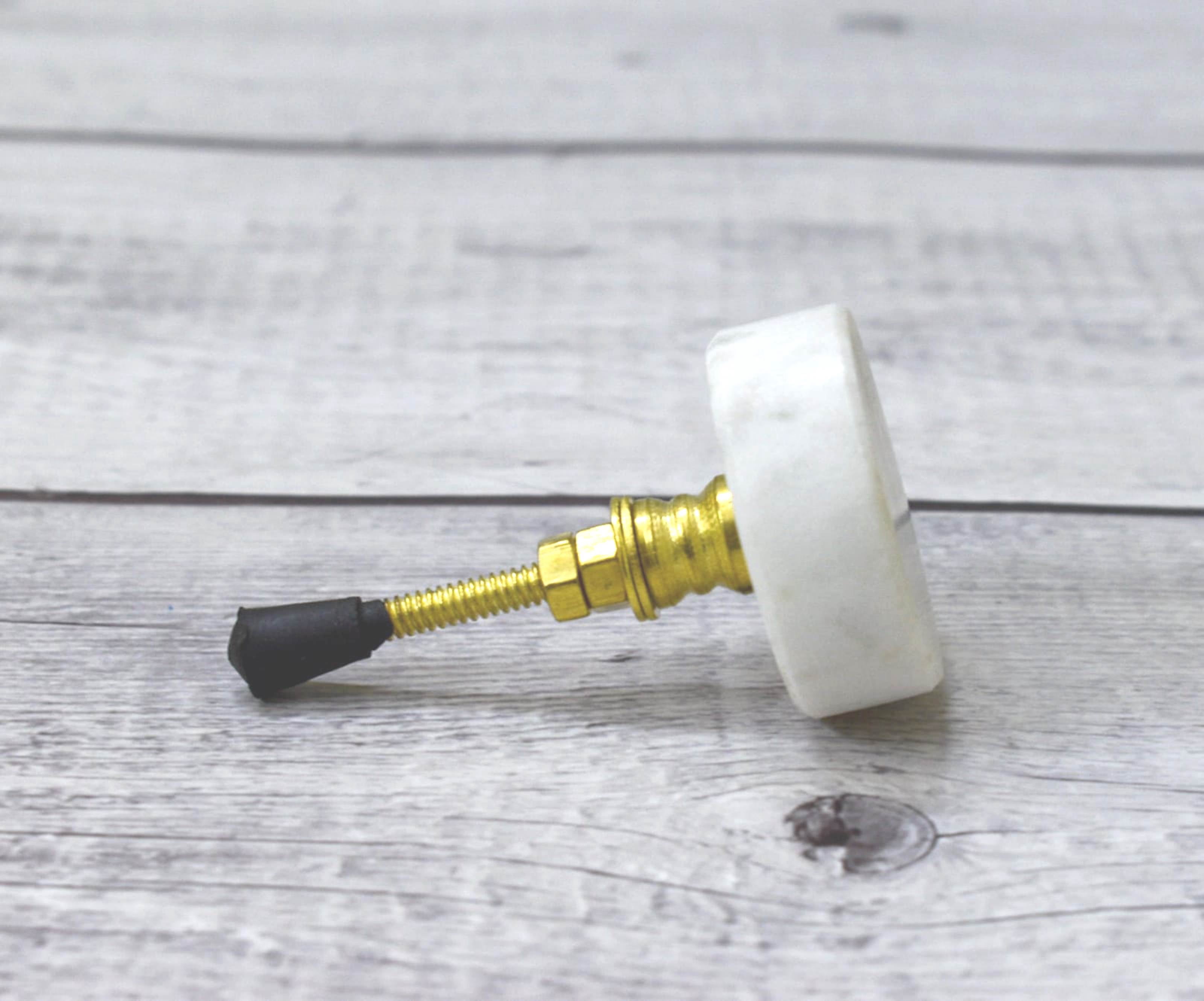 India House- Marble Knobs for Dresser Drawers Chest Cupboard Bathroom Drawer Door Cabinet Kitchen Handmade Handles Pull Knob Pack of 6