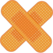 4in x 4in Crossed Bandages Vinyl Sticker
