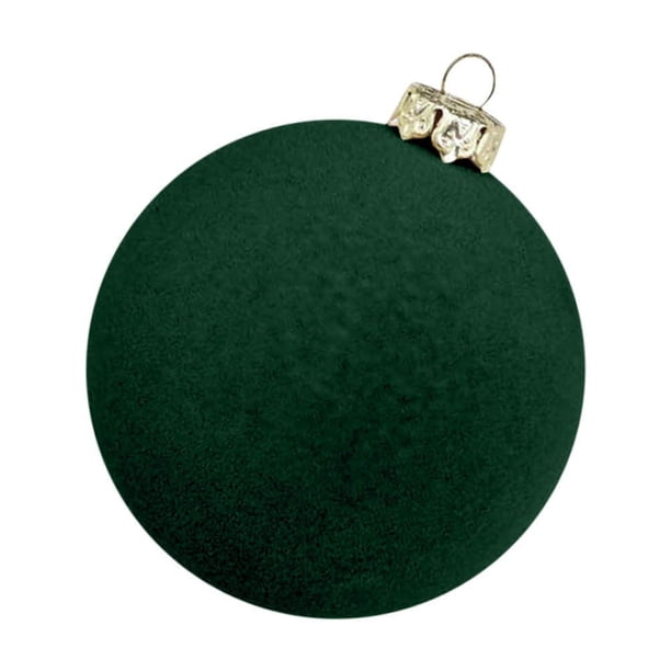 Adornos navideños, regalos navideños, 12 bolas navideñas de terciopelo flocadas, bolas de plástico para árbol de Navidad, adornos colgantes decorativos para árbol de Navidad, bola decorativa de 36 pul