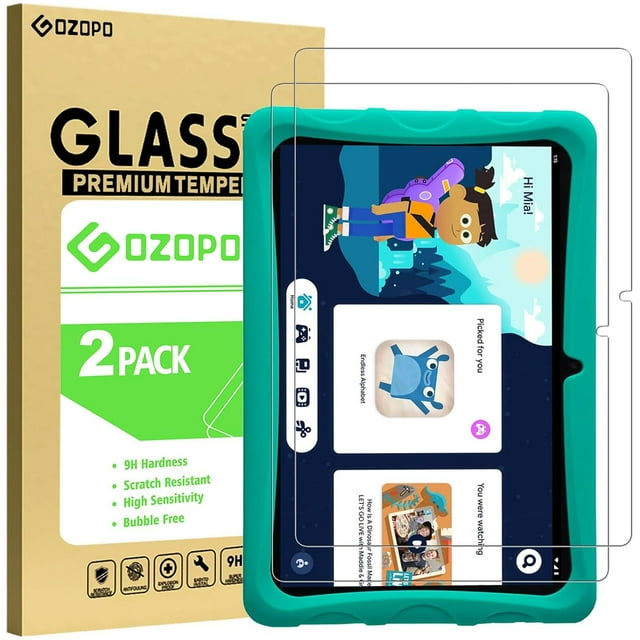 Protector de pantalla GOZOPO para tableta Onn 10.1 Gen 3 (2022), paquete de 2