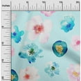 thumbnail image 1 of oneOone Silk Tabby Fabric Flower Watercolor Print Fabric BTY 42 Inch Wide, 1 of 4