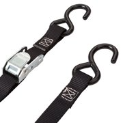 72in Black Motorcycle & ATV Cam Buckle Tie-down Strap Set - 4 Pack