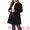Black, variant on DARING DIVA Women's Plus Size Button Down Single Breasted Peacoat Long Coat 1X Burgundy