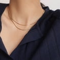 thumbnail image 4 of Collar de cadena de hueso de plata Collar de clavícula para mujer Collar de cadena estilo dorado, 4 of 6
