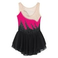 thumbnail image 5 of iixpin Kids Girls Sleeveless Figure Ice Roller Skating Dress Modern Ballet Lyrical Dance Dress Performance Costume Hot Pink 8, 5 of 6