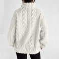 thumbnail image 7 of PFRNLF Half Zip Fuzzy Fleece Sweatshirt for Women Soft Comfy Sherpa Pullover Winter Warm Sweatshirts, 7 of 7