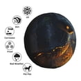 thumbnail image 4 of Honeii Glowing Snake Dark Forest Print Tire Covers, Waterproof Anti-UV Sun Snow Rain Tire Covers for Trailers, RV, Camper, SUV, Truck-16 inch, 4 of 6