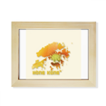 thumbnail image 1 of Flower Map Outline Hong Kong Desktop Photo Frame Picture Art Decoration Painting 6x8 inch, 1 of 3