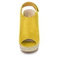 thumbnail image 2 of Sandalias De Cuña Tacón De Plataforma Alpargata Para Mujer Amarillo 37.5, 2 of 6
