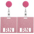 thumbnail image 1 of HLONK 2 Pcs Carte d'Identité Badge d'Infirmière Cartes de Référence Badges Infirmière Rose, 1 of 8