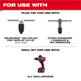 thumbnail image 4 of Milwaukee 49-57-5538 1/4"-28 NF Straight Flute Plug Tap & #3 Drill Bit, 4 of 10