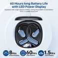 thumbnail image 3 of Open Ear Wireless Earbuds, Bluetooth 5.4 Wireless Earbuds, Hi-Fi Stereo over Ear Earphones with Earhooks, 60H Playtime & LED Digital Display, IPX7 Waterproof Earphones for Fitness, Cycling, Workout, 3 of 11