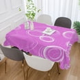 thumbnail image 6 of 54x54 Inch Tablecloth Polyester Square Tablecloth for Home Kitchen Dinner Decor Purple Circles and Swirls, 6 of 9