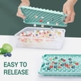 thumbnail image 3 of Ice Cube Tray with Lid and Bin,3 Pack Tiny Mini Small 369 x 0.5IN Ice Cube Mold Maker,Round Sphere Ice Balls for Chilling Cocktail Whiskey Tea & Coffee,Easy-Release|Stackable|Spill-Resistant, 3 of 5
