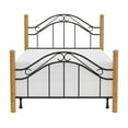 thumbnail image 3 of Hillsdale Furniture Winslow Black Metal with Oak Wood Poster Full Bed, 3 of 11