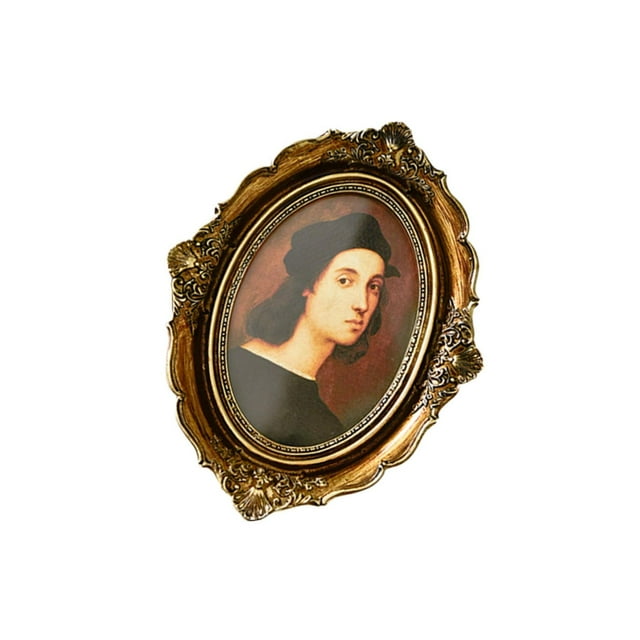 Youkk Picture Frame Vintage Photos Photo Holder Baroque Decor Frames Bedroom 6 Inch oval 1Set