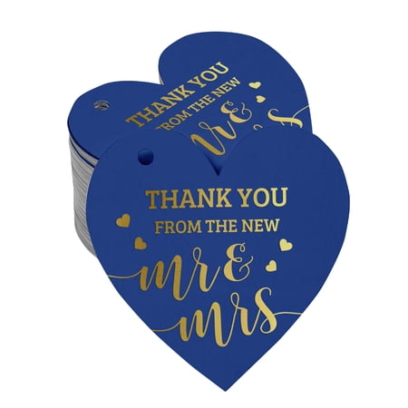 Inkdotpot Real Gold Foil Thank You From The New Wedding Tag Favor Hang Paper Tag 50 Pieces