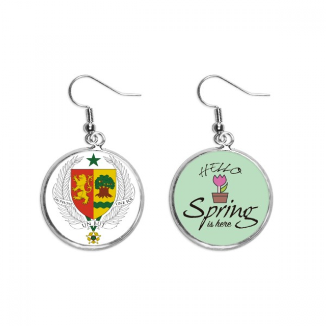Senegal Africa National Emblem Colgante decorativo temporada pendientes de primavera joyas Unbranded M