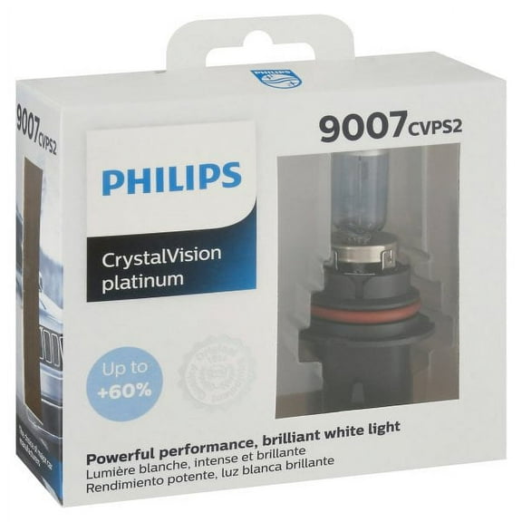 Philips Crystal Vision Platinum 9007 65/55W Two Bulbs Headlight Fits select: 1992-2003 FORD F150, 1999-2005 DODGE RAM 1500