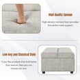 thumbnail image 6 of Euroco 63" Folding Ottoman Sleeper Bed with Mattress Convertible Guest Bed, Gray, 6 of 8