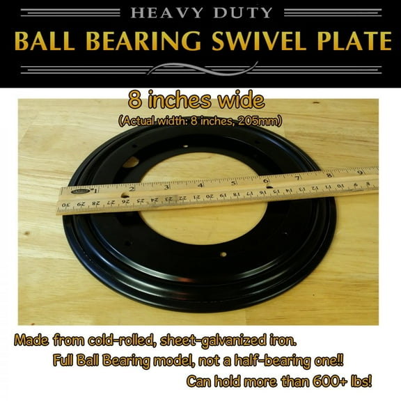 8" Lazy Susan Swivel Plate Turntable Full Ball Bearing Thin Profile for displays