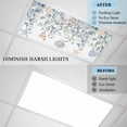 thumbnail image 4 of Green Teal Eucalyptus Fluorescent Light Covers, Coastal Summer Starfish Magnetic Light Covers for Ceiling Lights, Fluorescent Ceiling Shade Filters for Classroom Bedroom Office 4x2Ft x 2PCS, 4 of 8