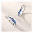 thumbnail image 2 of Set de anillos Rain Stars ajustables para compromiso de pareja, plata, 2 of 6