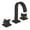 Matte Black, variant on Speakman, Polished Chrome CD521 Lura 8 Widespread Bathroom Faucet with Cross Handles and Pop-Up Drain Assembly