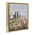 thumbnail image 3 of Stupell Industries Hay Bales Farmland Pasture Landscape Painting Gold Floater Framed Canvas Art Print Wall Art, 25 x 25, 3 of 9