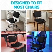 FORTEM Seat Cushion, Office Chair Cushion, Lumbar Support Pillow for Office Chair, Memory Foam Car Seat Cushions, Sciatica Coccyx Tailbone Pain Relief, Cushions for Back Support, Washable, Non Slip