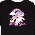 thumbnail image 4 of Inktastic Little Sister Unicorn Girls Long Sleeve Toddler T-Shirt, 4 of 5