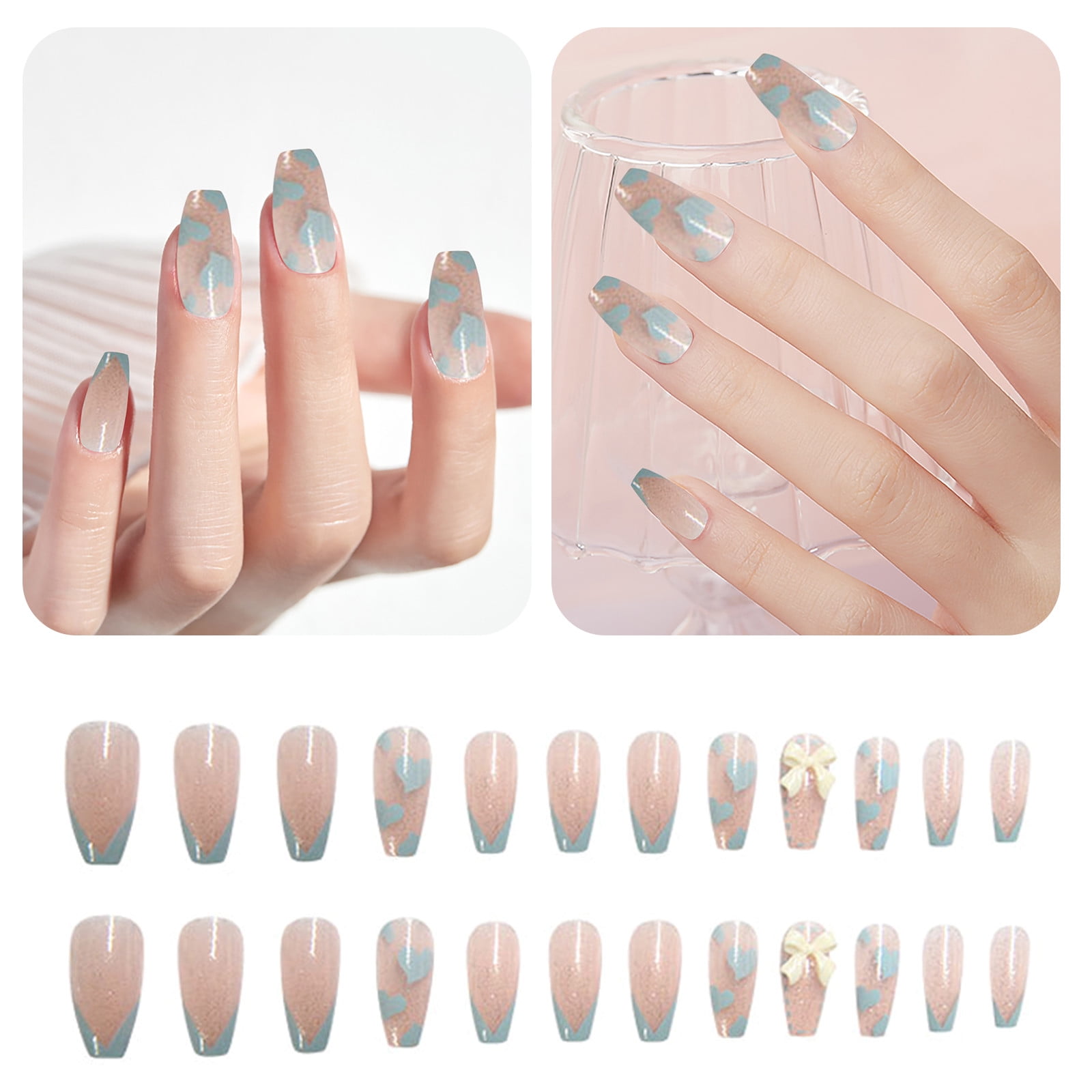Extra Long Nails Coffin Flake Nails for Teens Long Coffin Nail Tips Clear Clear Nail Coffin Tips Natural Nail Tips Half Cover Reusable Nail Forms Coffin Acrylic Nails Short round Coffin Clear Acrylic