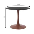 thumbnail image 6 of LeisureMod Bristol 27" Round Dining Table with MDF Top and Cherry Steel Pedestal Base for Modern Kitchen and Dining Room, 6 of 9