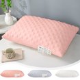 thumbnail image 1 of Funda de almohada a cuadros de tejido suave, tamaño estándar 18.9x29.1x5.9in, tejido de punto transpirable, agradable para la piel, decorativo, beige, sin forro, ligero, 1 pieza, 1 of 5