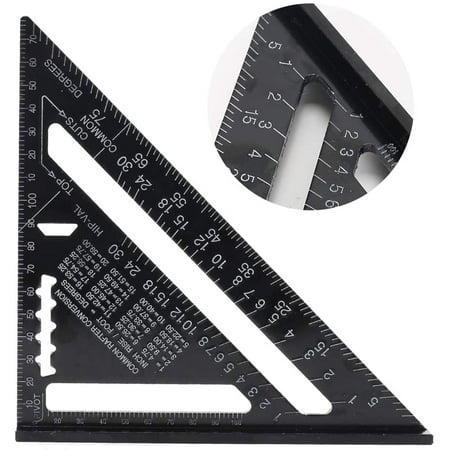 

Yozhu 7 Inch Triangle Square Metric Angle Ruler Protractor 185x185x260mm Speed Square Aluminum Alloy Carpenter s Square Precision Carpenter s Square Multi Angle 45 90 Degree Black