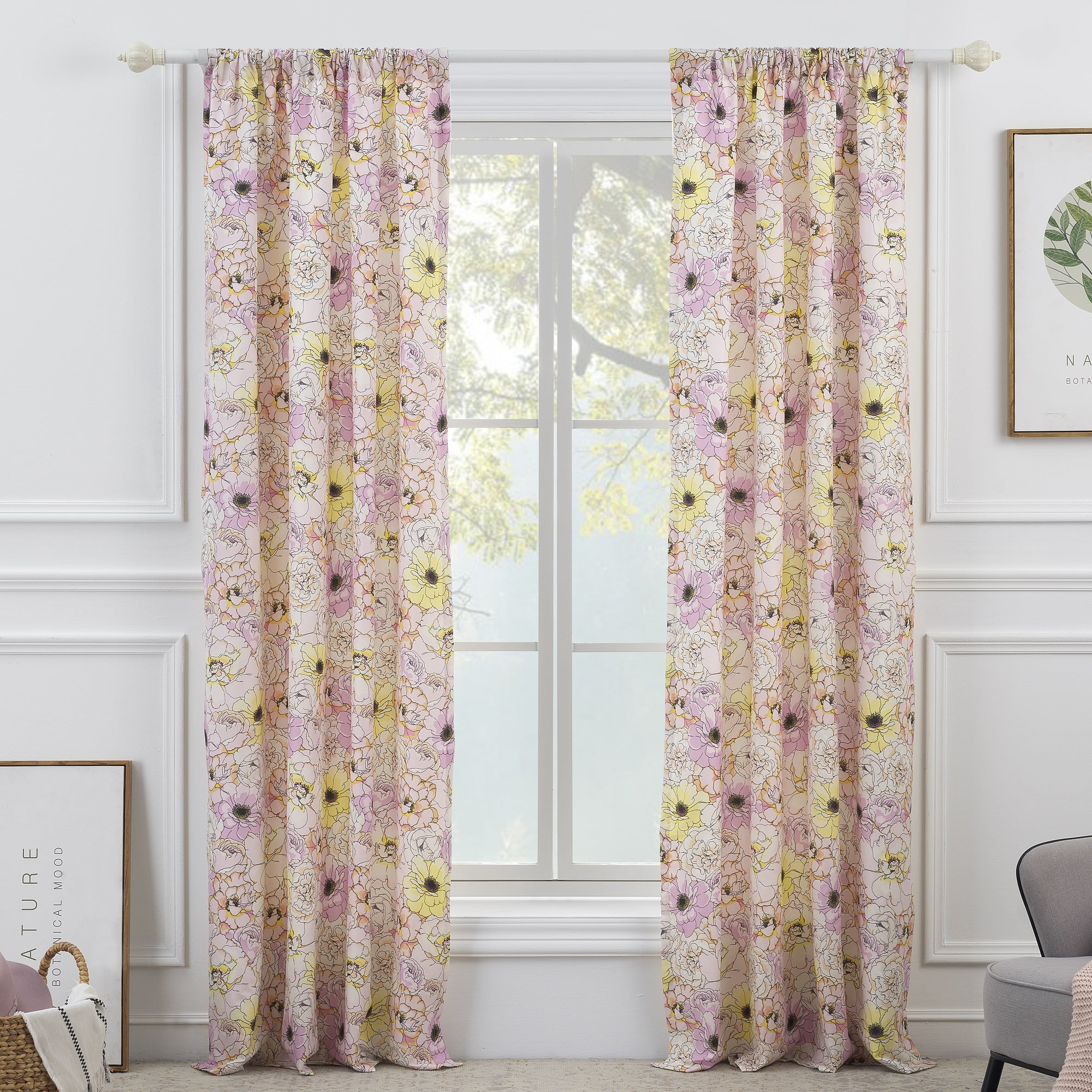 Greenland Home Tropics Window Curtain Panel Pair - Set Of 2 Panels, 84"L X 42"W Each, Lined For Privacy