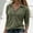 Army Green, variant on Womens Long Sleeve Zip Up Shirt Casual Spring Tops Fashion Collar Pullover Blouse Lightweight Solid Color Zipper Front Tunic Stylish Comfortable Tops for Work Daily Wear