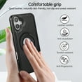 thumbnail image 5 of ELEHOLD Case for iPhone 16, Shockproof Magnetic Leather Phone Case with Invisible Stand for Men Women,Black, 5 of 9