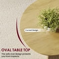 thumbnail image 4 of Gelloan 47" Modern Coffee Table,Oval Coffee Table,Double-layer Coffee Table with Sturdy Pedestal for Apartment,Living Room,Bedroom,Natural, 4 of 7