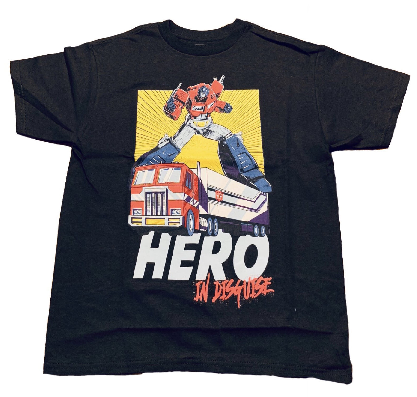 Size: 2T Optimus Prime "Hero in Disguise" Kids T-Shirt Transformers New 