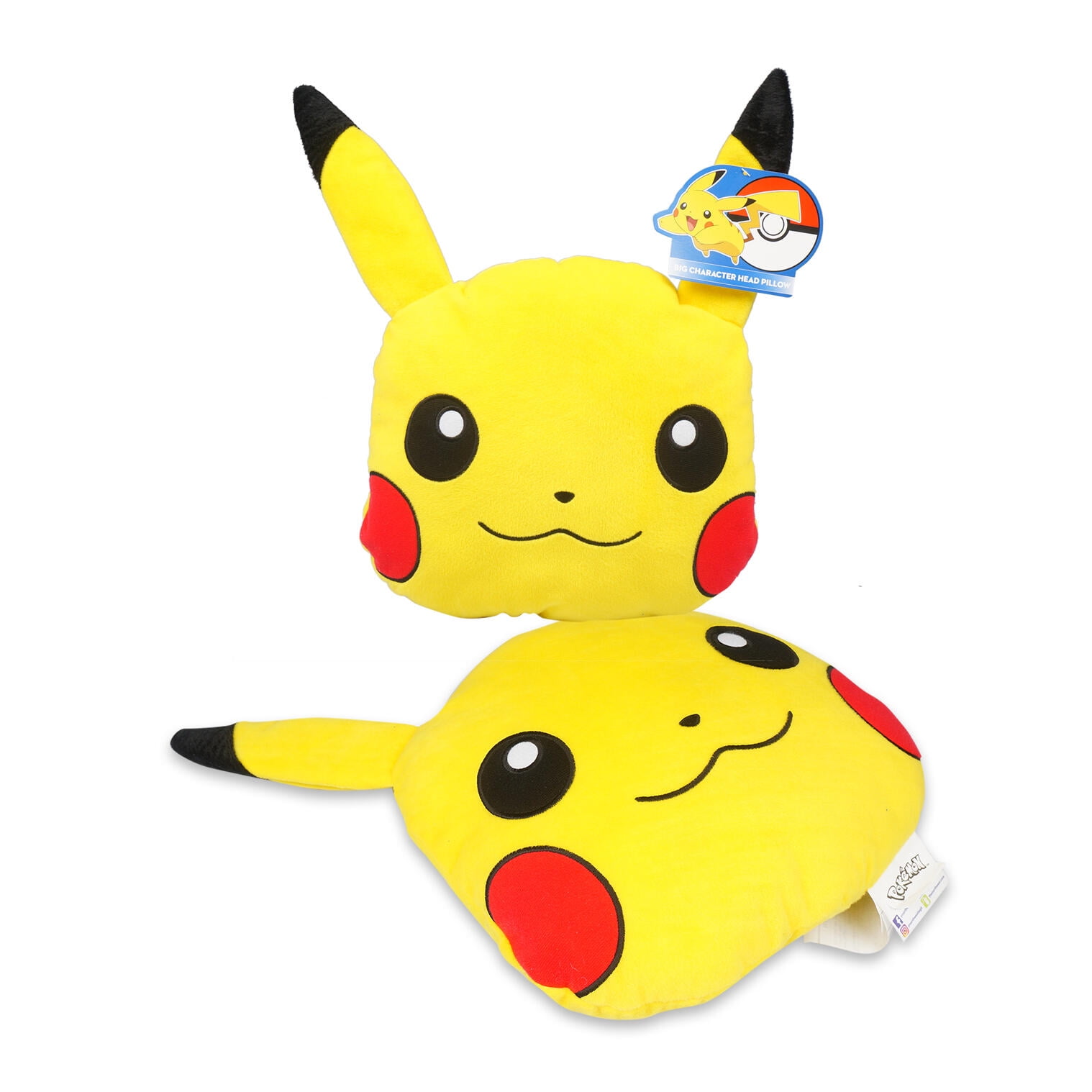 Pokemon Pikachu Head Shaped Pillow - Walmart.com - Walmart.com