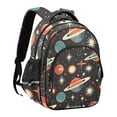 thumbnail image 2 of ALAZA Retro Space Planets Rockets School Backpack Elementary Bag Bookbag Travel Rucksack, 2 of 6
