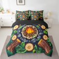 thumbnail image 2 of Erosebridal Happy Caming Bedding Queen Size, Jungle Wood Bed in a Bag Queen size, Adventure Theme Decor, Reversible 7 Pieces, 2 of 5