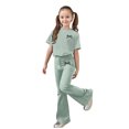 thumbnail image 2 of HAYIMI Girls Bowknot Print O-Neck Short Sleeve Tops And Wide Leg Pants For Kids Summer Outfit Sets Cute Classic Clothes Sets, 2 of 4