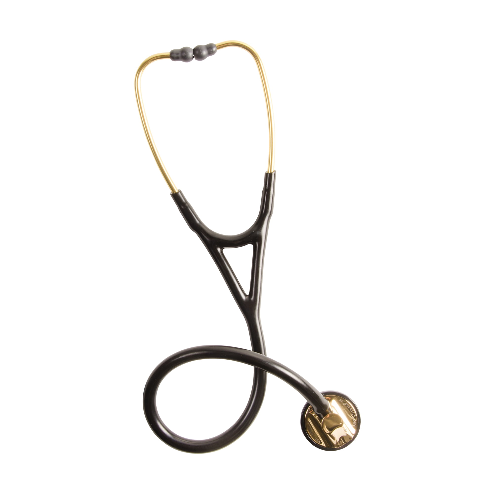 3M Littmann Master Cardiology Stethoscope, Brass-Finish Chestpiece, Black Tube, 27 inch, 2175