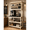 Black White + Particle Board, variant on 23.62" 5-Tier Bakers Rack for Kitchen, White and Rustic Brown Coffee Bar Shelf, Microwave Stand with Multi-Layer Storage