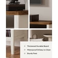 thumbnail image 5 of Joyyskill Modern Record Player Stand, Vinyl Record Storage Cabinet with Open Shelf, Wood Records Player Table Cube Storage Organizer, Rustic White and Honey Brown, 5 of 6