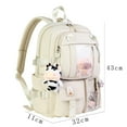 thumbnail image 6 of Kawaii Backpack for School, Cute Backpack with Kawaii Accessories Cartoon Brooch Pins and Stuffed Animal Pendant, 6 of 6