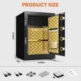 thumbnail image 5 of 3.0 Cubic Feet Safe Box, Safe Box with Fireproof and Waterproof Bag, Large Electronic Digital Security Safe with Hidden Code Function for Home, Office and Hotel, 5 of 9