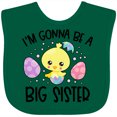 thumbnail image 3 of Inktastic Easter I'm Gonna Be a Big Sister with Purple and Pink Eggs Girls Baby Bib, 3 of 4